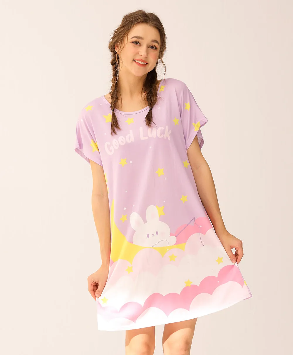 Good Luck Moon Rabbit Sleep Dress