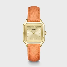 Gracieuse Petite Watch Leather, Apricot Lizard, Gold Colour