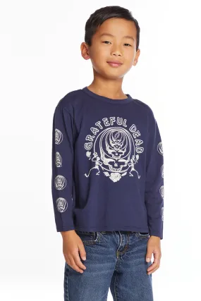 Grateful Dead Multi Steal Your Face Boys Long Sleeve Crew Neck Tee