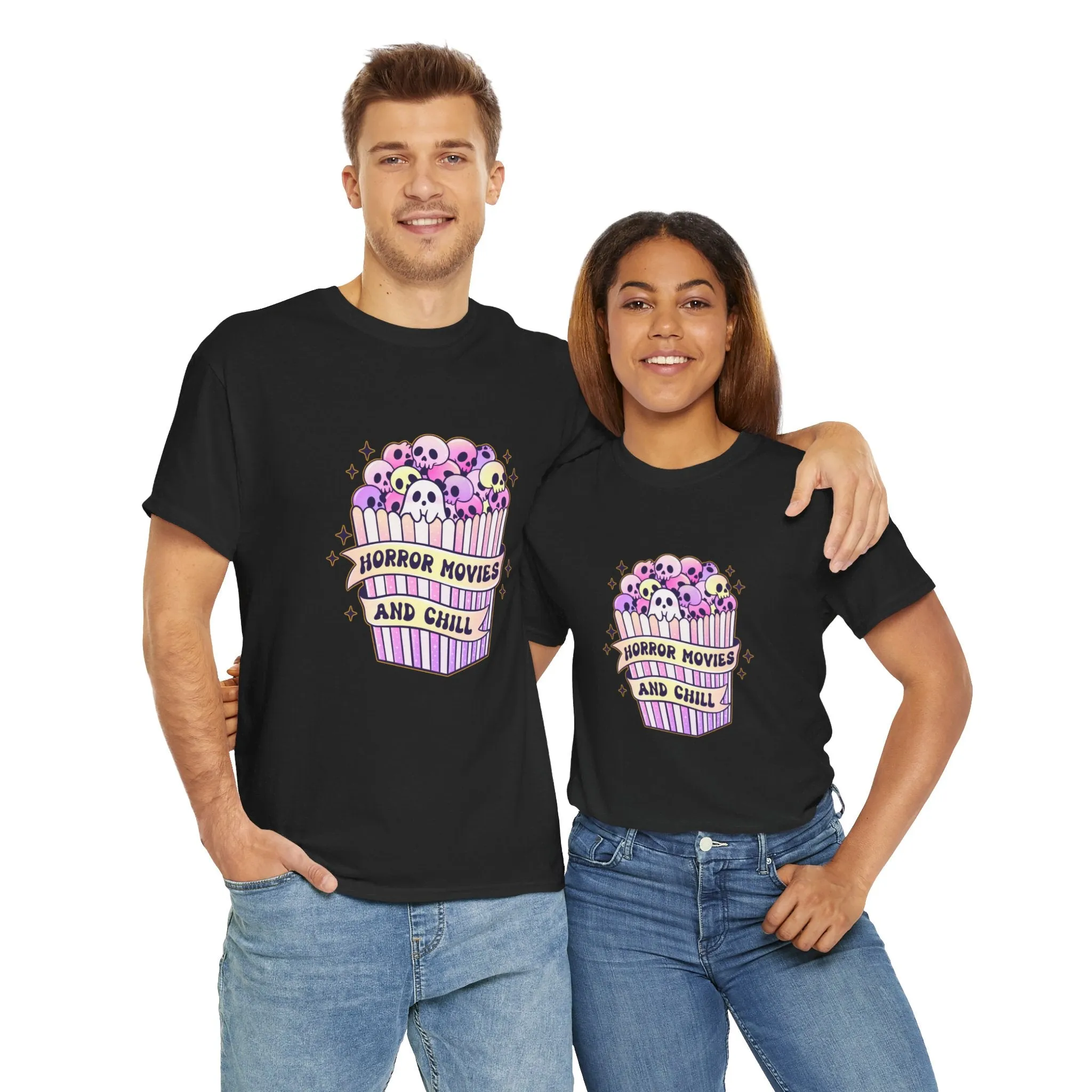 Horror Movies & Chill Unisex Heavy Cotton Tee