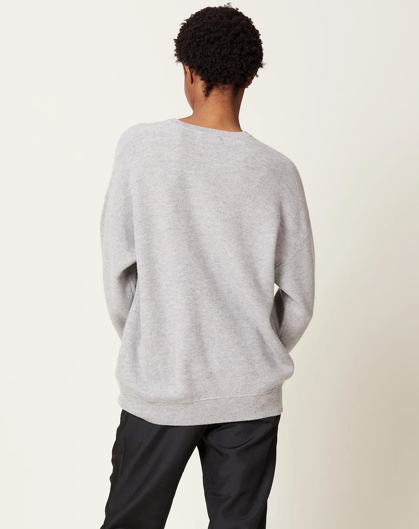 Idris Sweater in Light Heather Grey