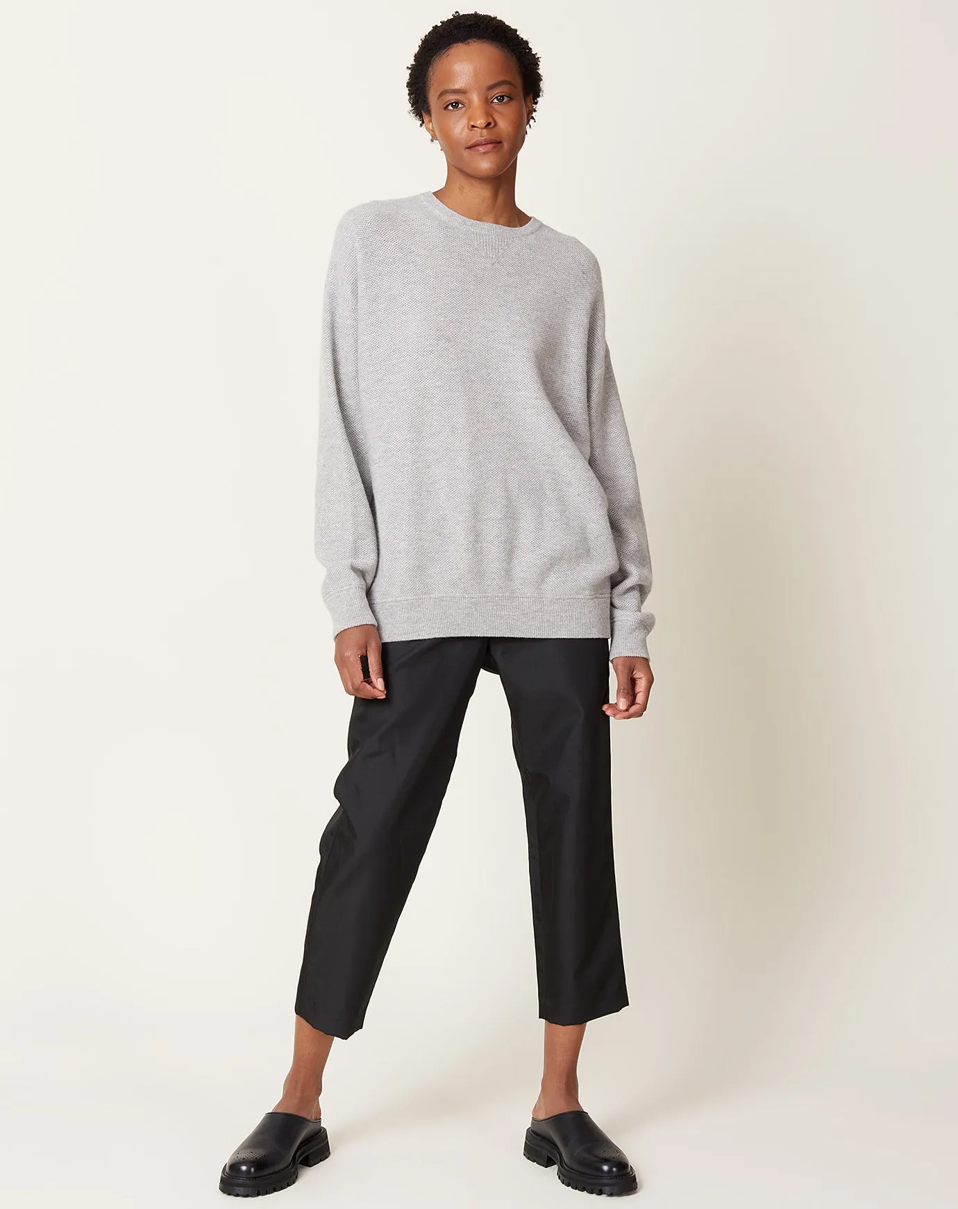 Idris Sweater in Light Heather Grey