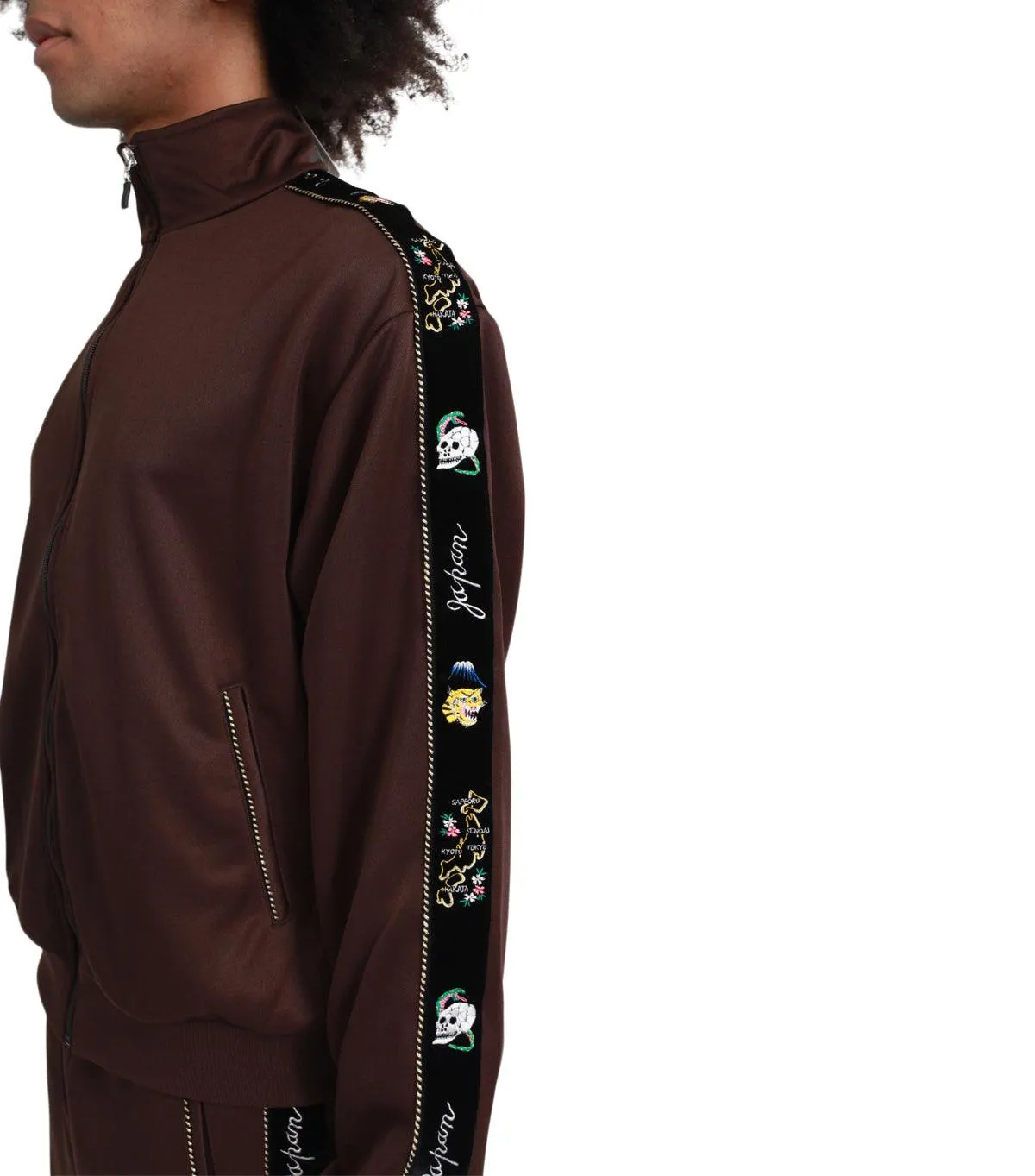 Kapital Ska-Line Jam Track Jacket Brown