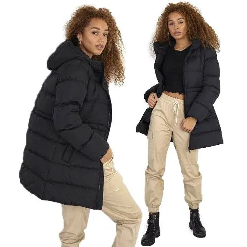 Ladies Brave Soul Dominica Long Padded Jacket