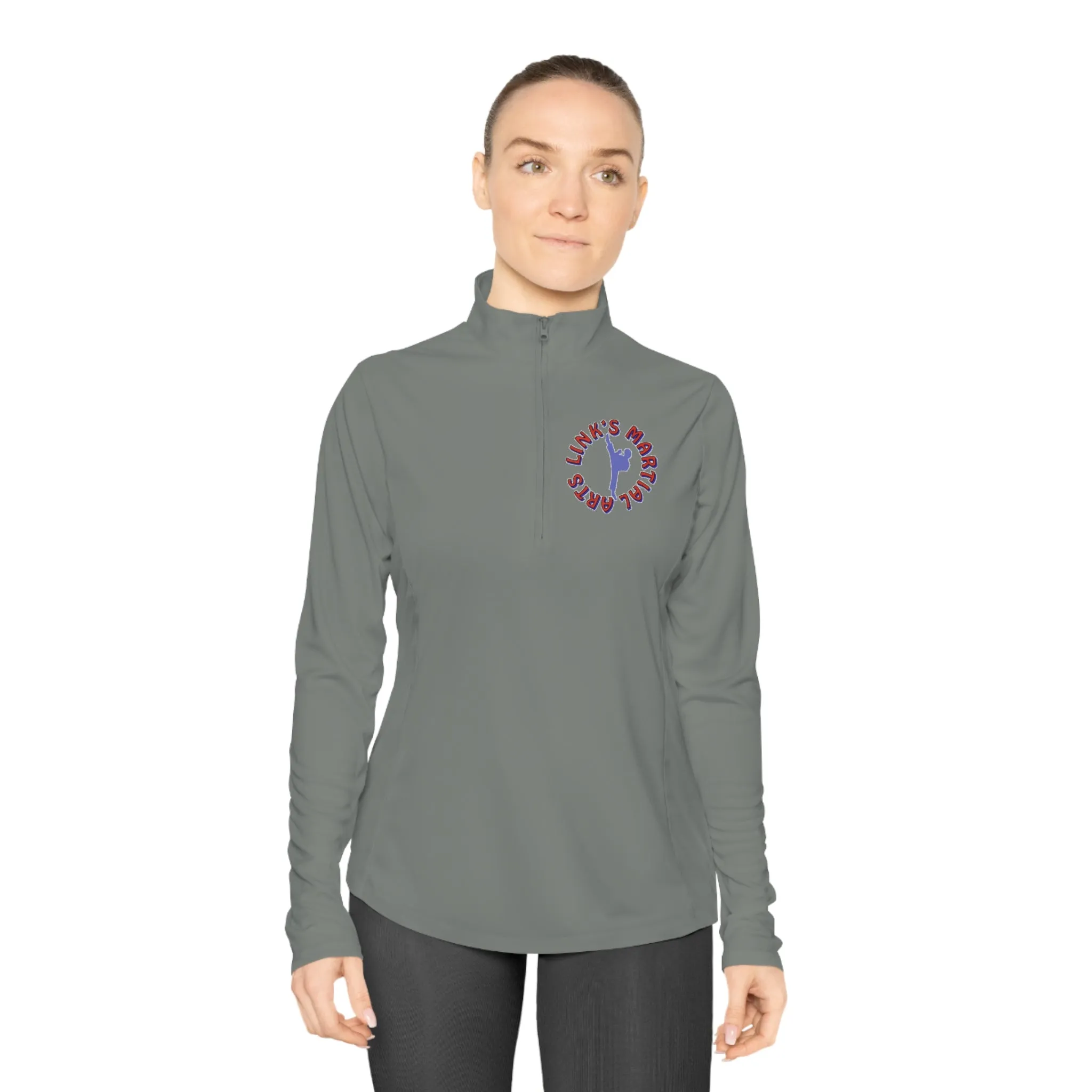 Link's Martial Arts Ladies Quarter-Zip Logo Pullover