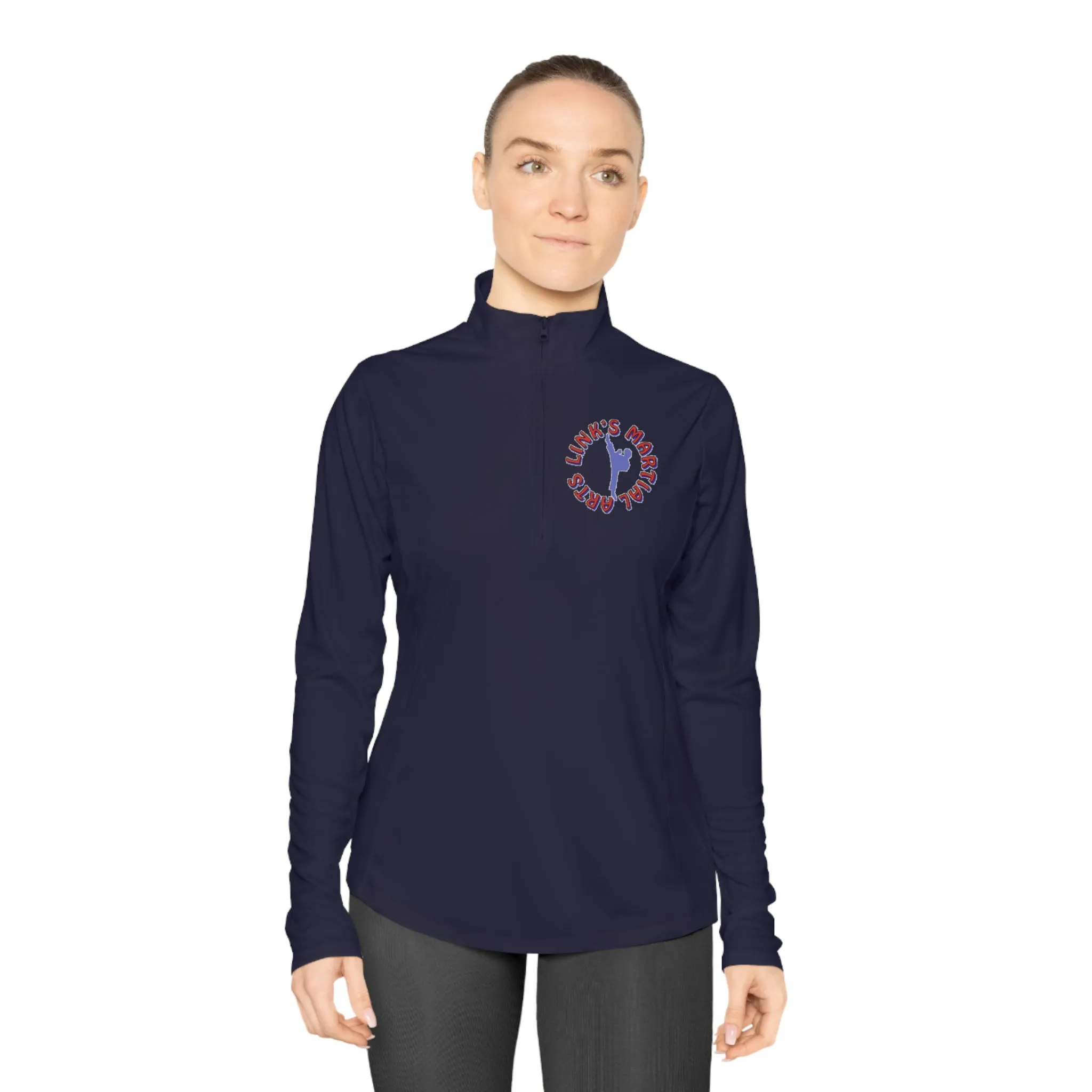 Link's Martial Arts Ladies Quarter-Zip Logo Pullover