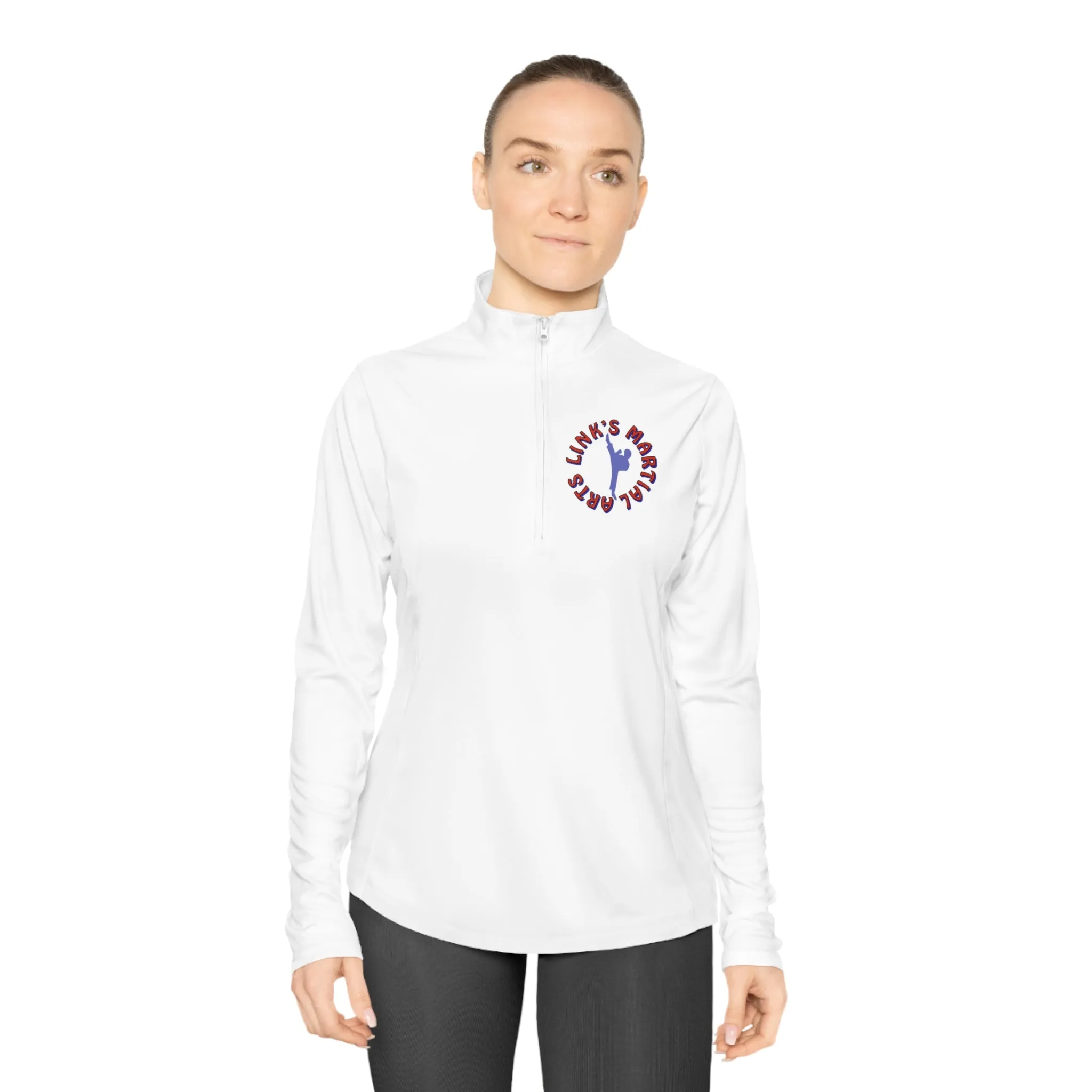 Link's Martial Arts Ladies Quarter-Zip Logo Pullover