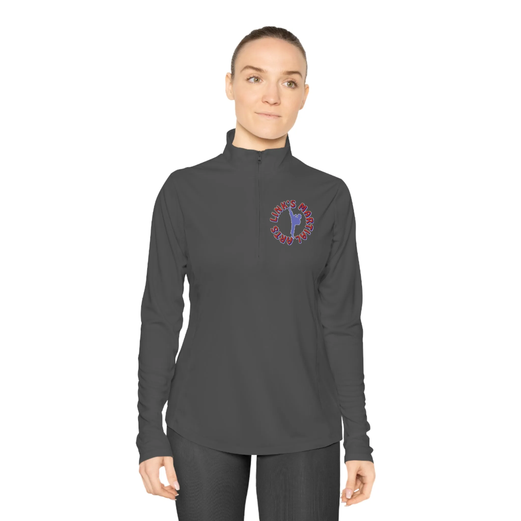 Link's Martial Arts Ladies Quarter-Zip Logo Pullover