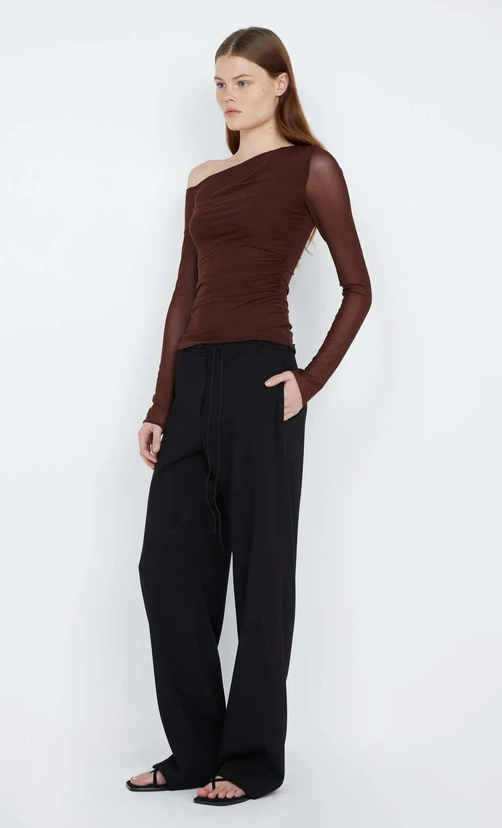 LIV LONG SLEEVE TOP - COCOA