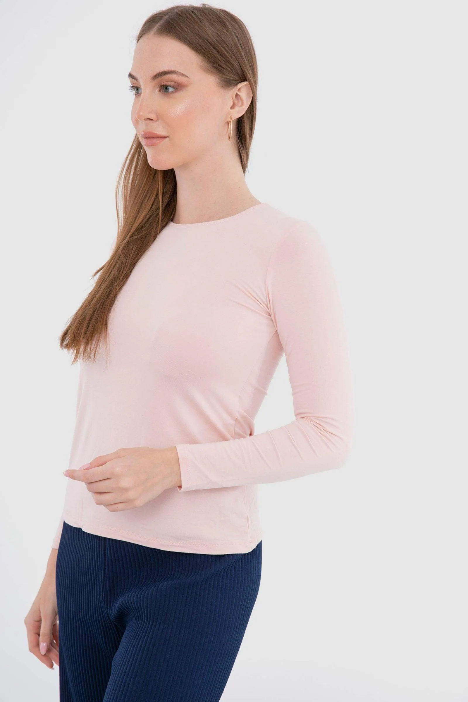 Long Sleeves Viscose Top