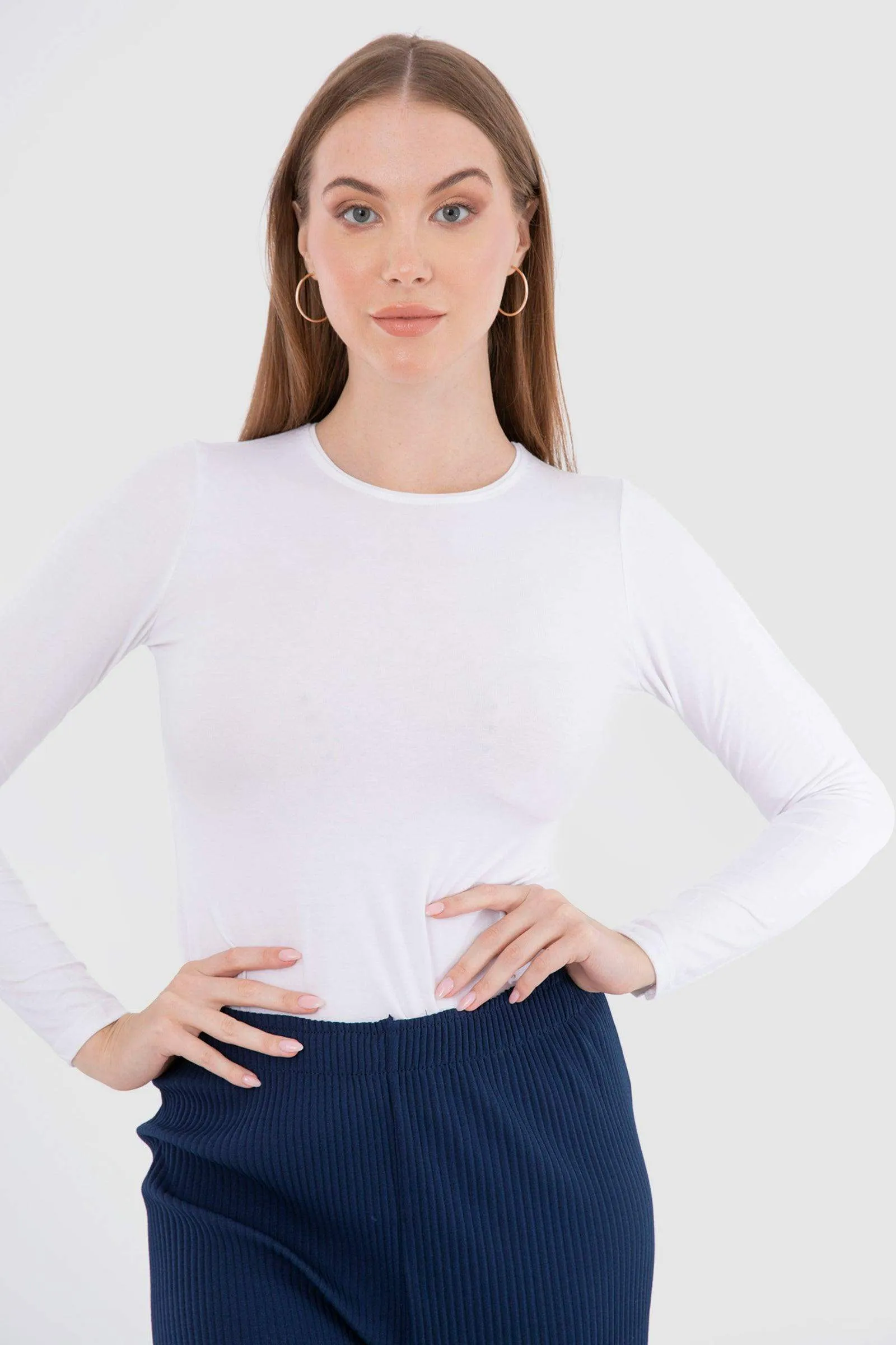 Long Sleeves Viscose Top