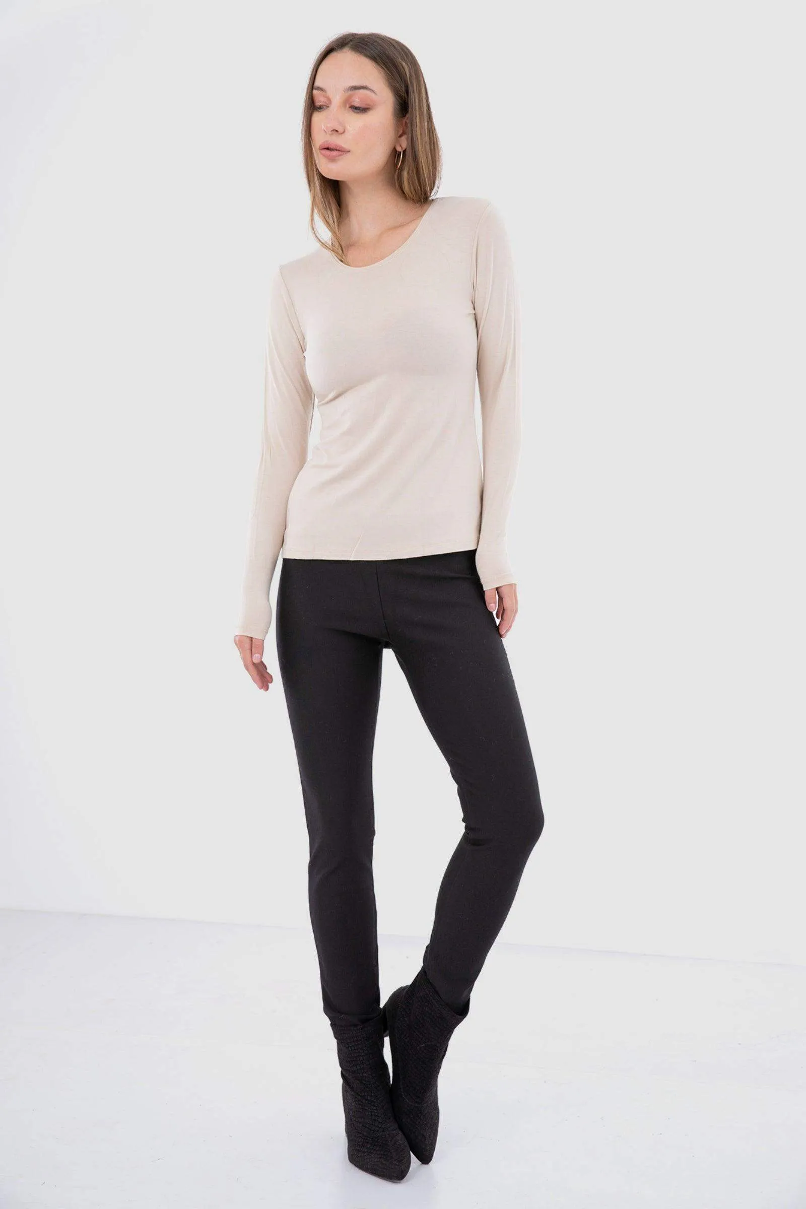 Long Sleeves Viscose Top