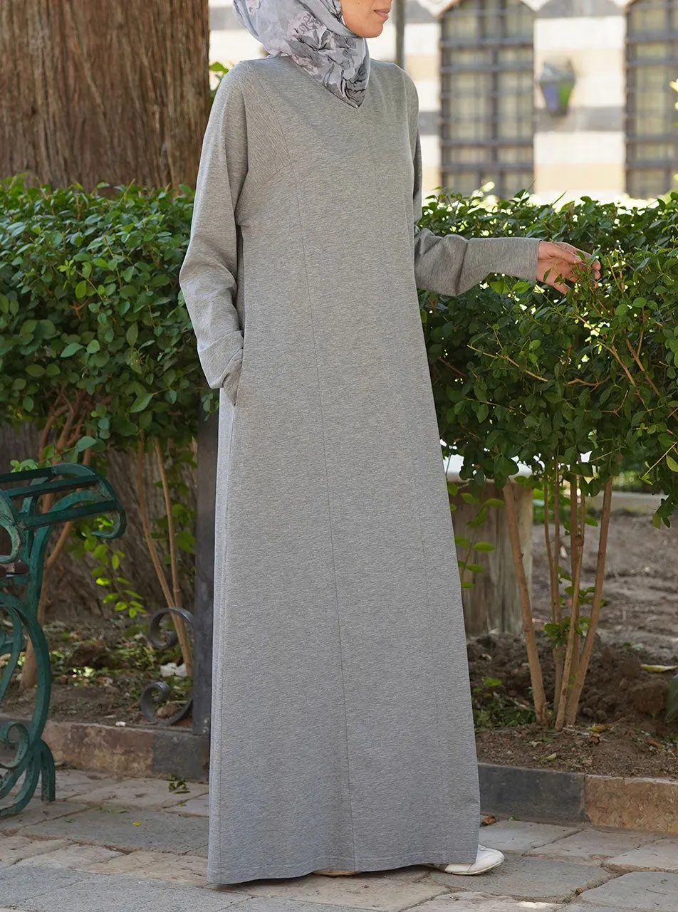 Loose Abaya with Narrowed Sleeves