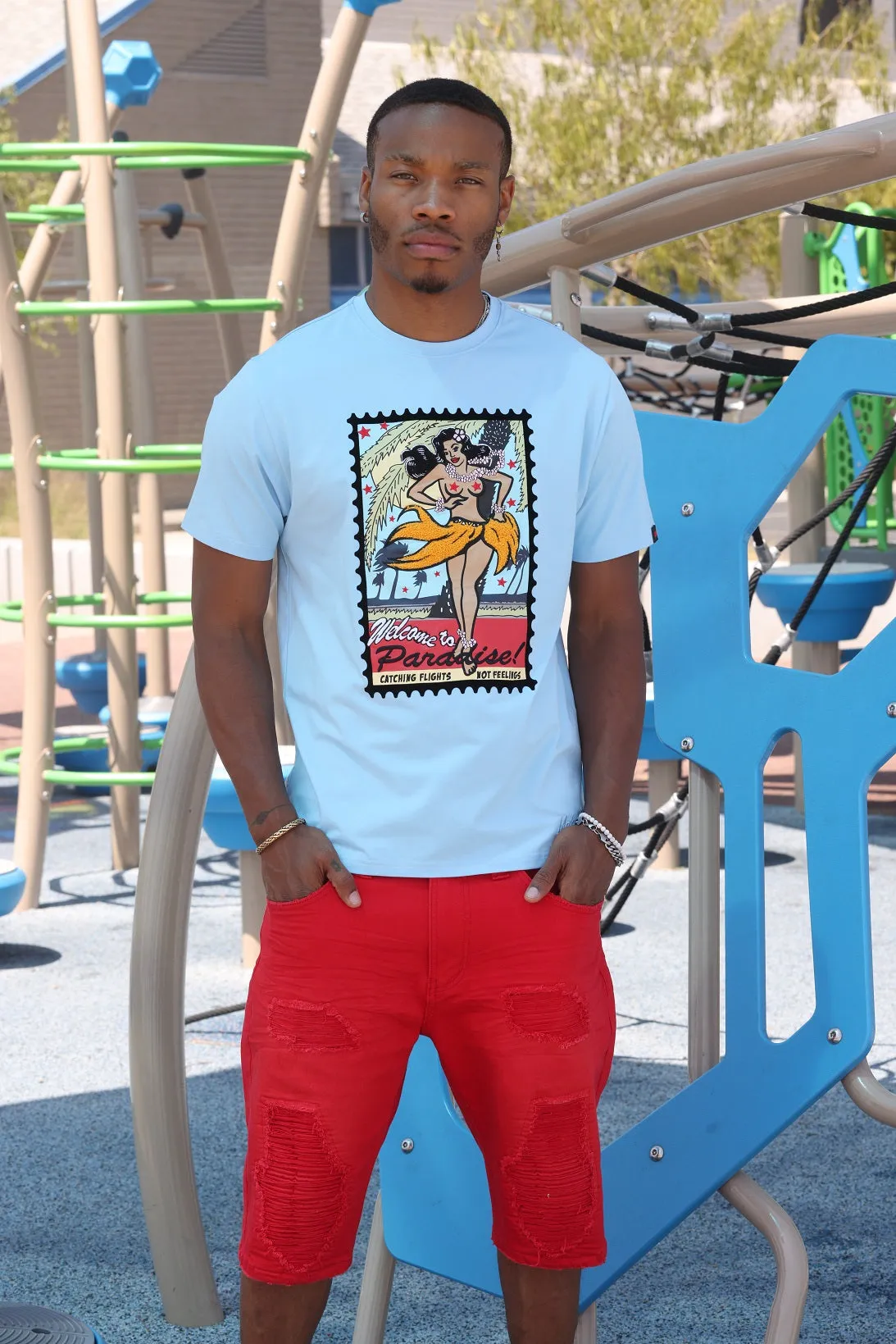 M198 Makobi Paradise Tee - Blue