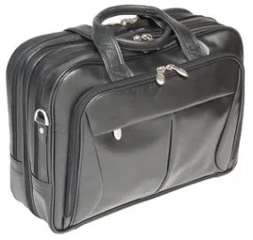 McKlein C Series PEARSON 84565 Leather Expandable Double Compartment Briefcase