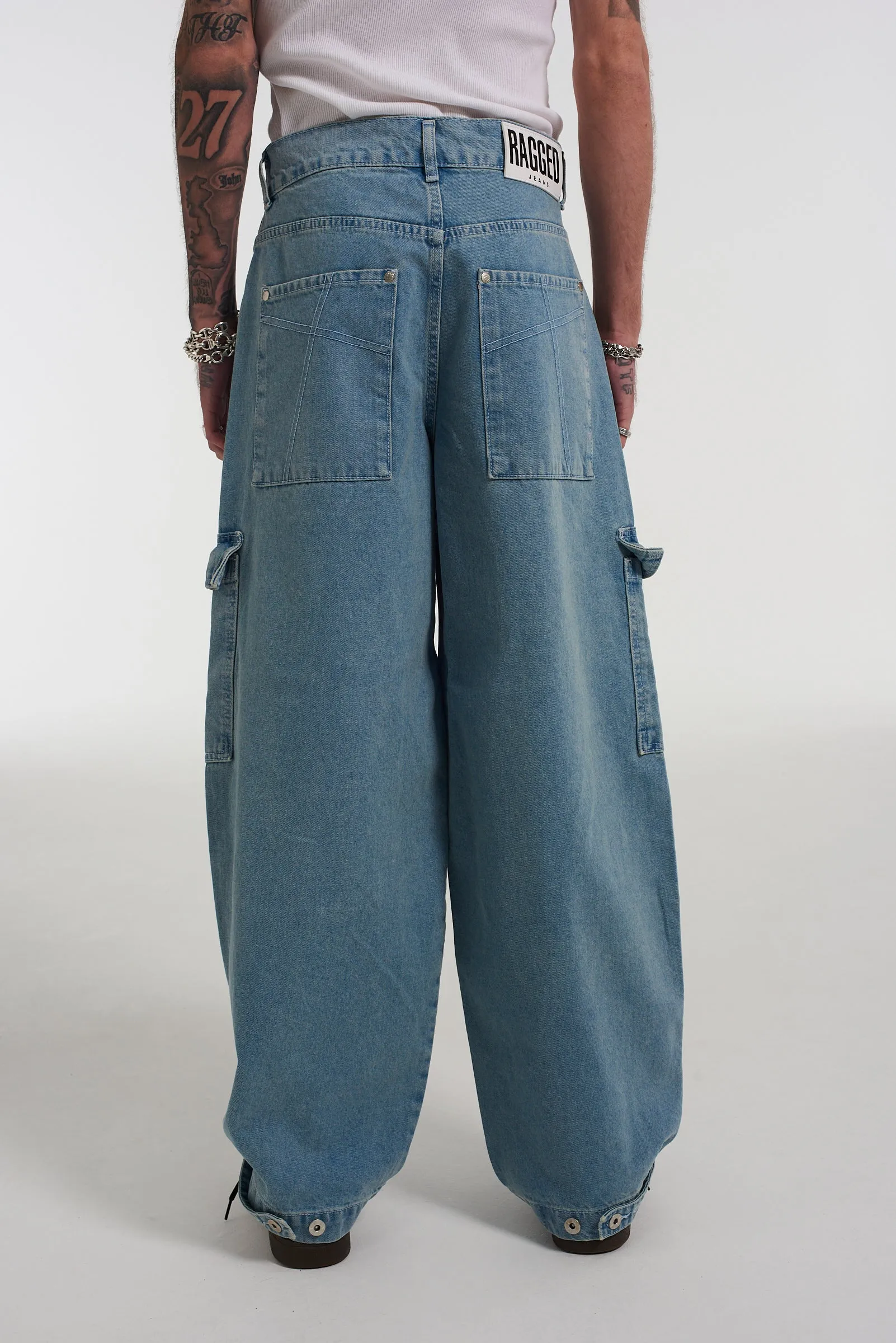 Mens Balloon Jean Light Blue