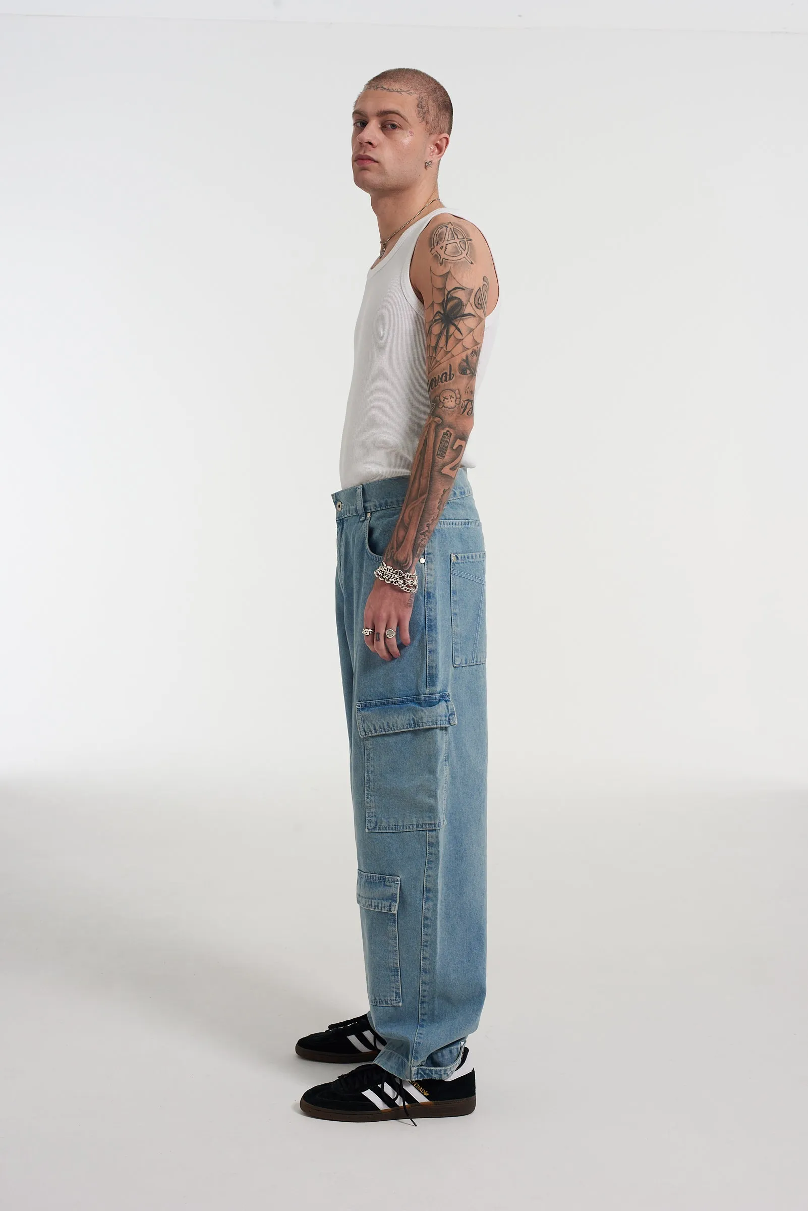 Mens Balloon Jean Light Blue