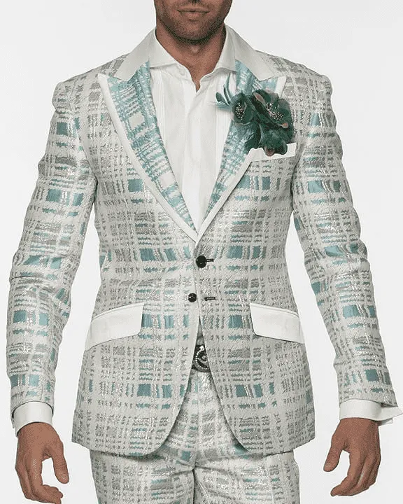 Men's Fashion Suit, Maro Teal - Prom - Suits - Tuxedo