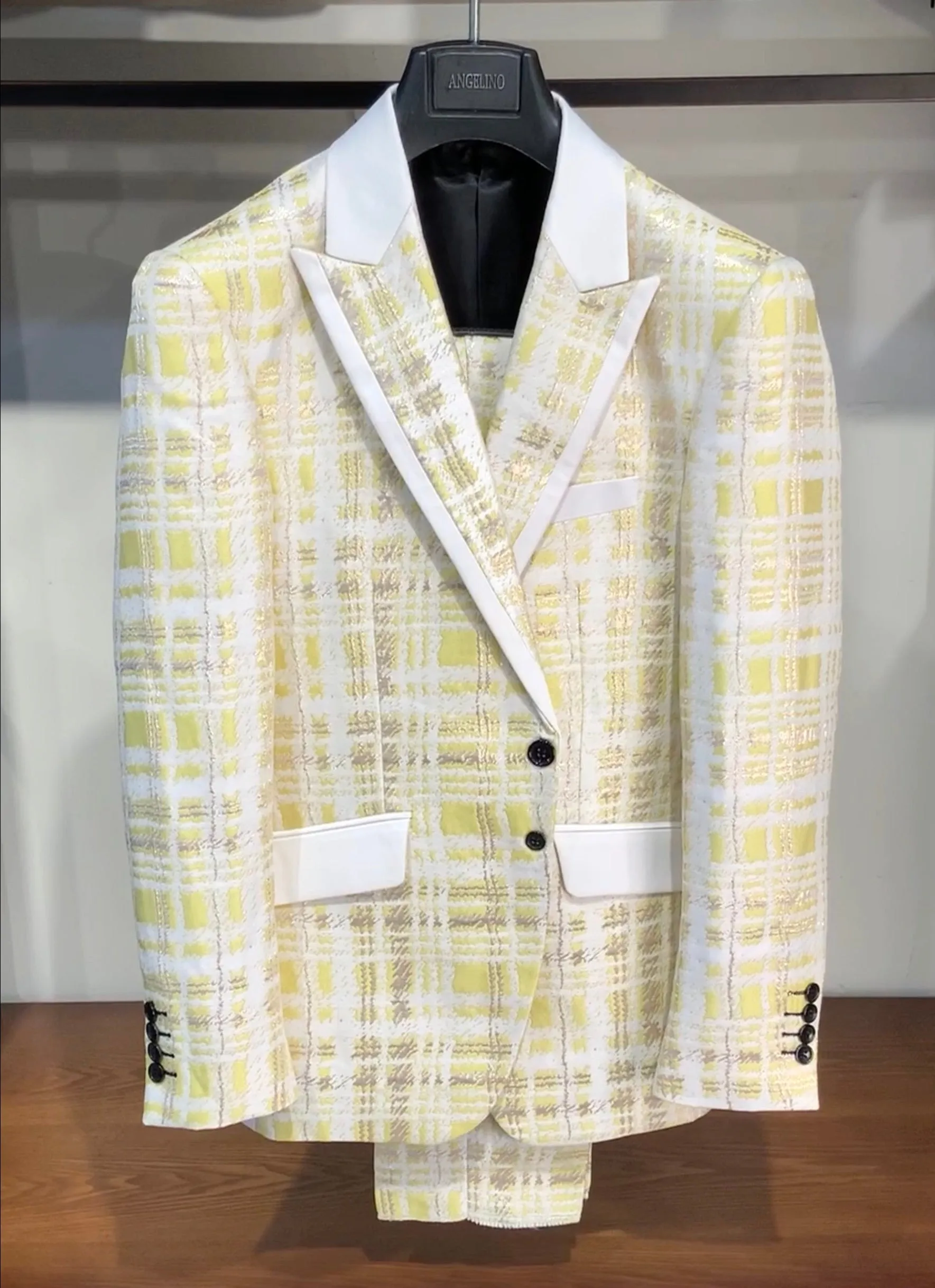 Men's Fashion Suit, Maro Yellow - Prom - Suits - 2020