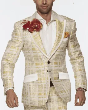 Men's Fashion Suit, Maro Yellow - Prom - Suits - 2020