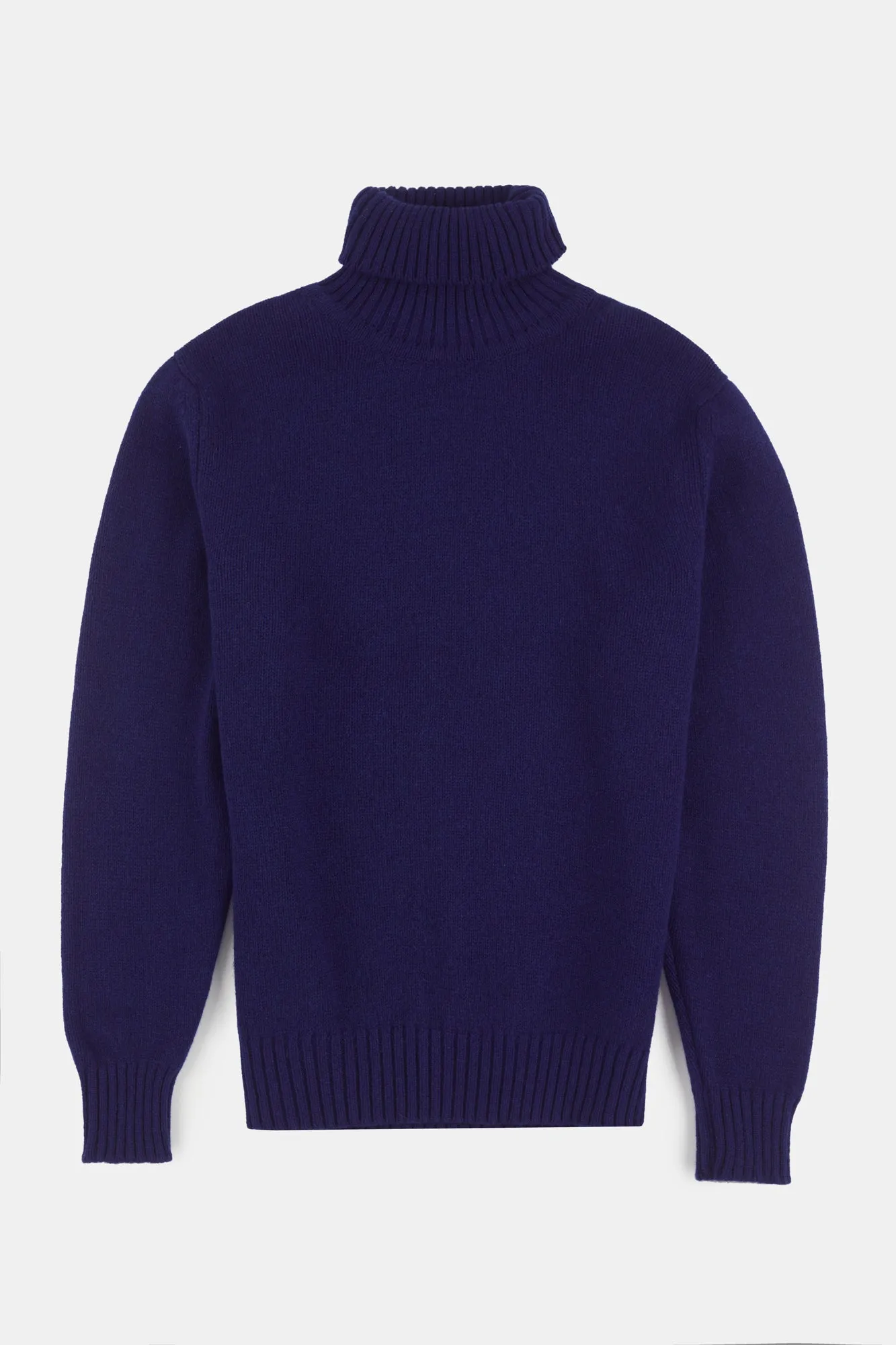 Men's Roll Neck Jumper - Dark Cobalt