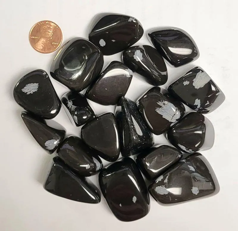 OBSIDIAN/SNOWFLAKE - Tumbled Large