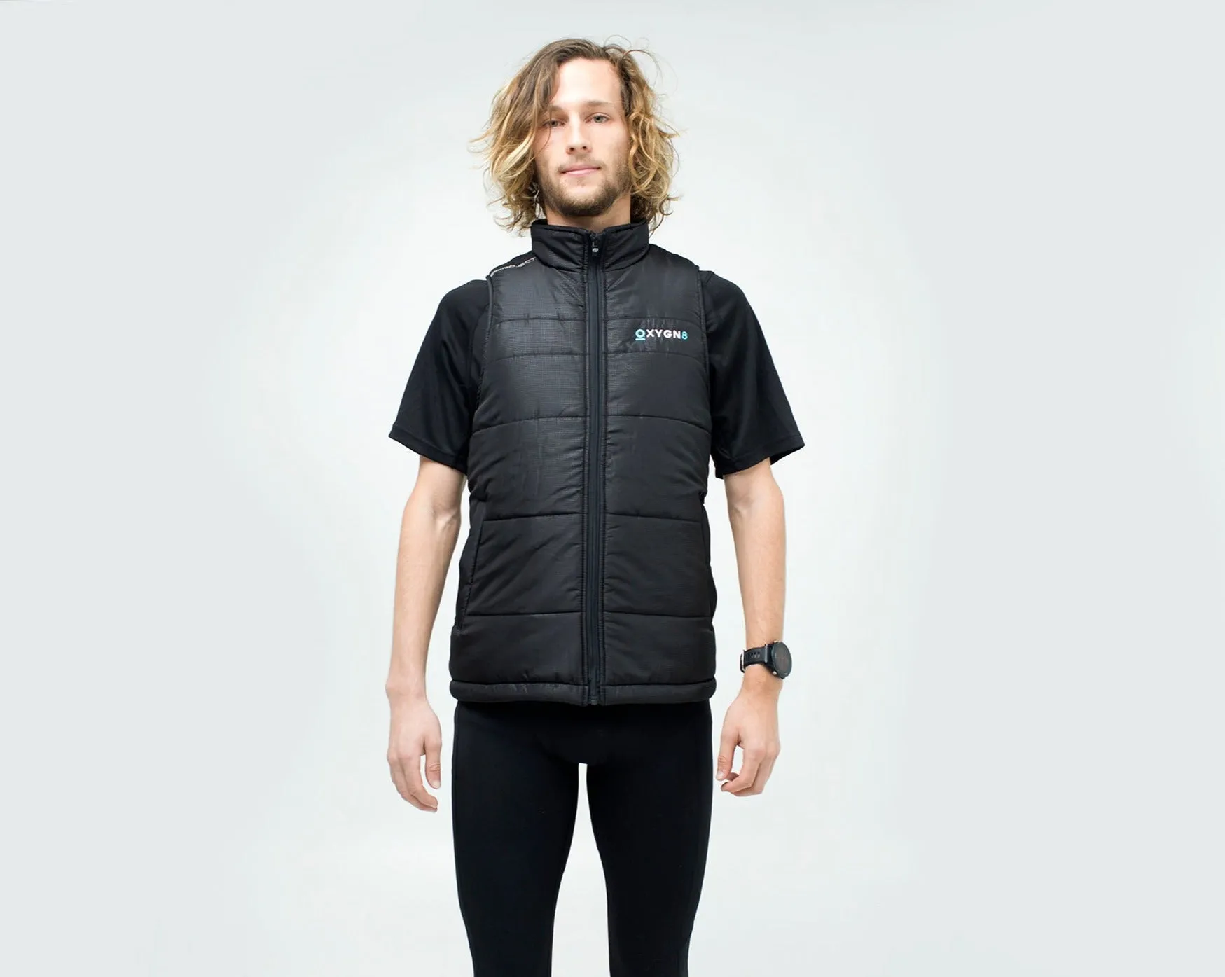 OXYGN8 Men's Puffer Vest - Black