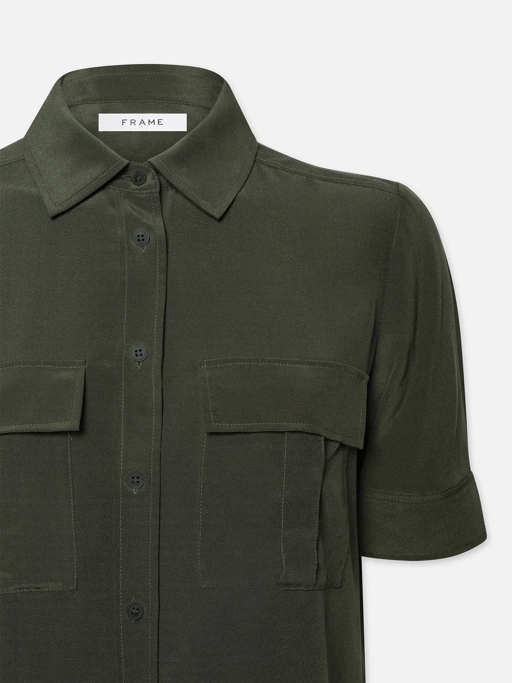 Patch Pocket Button Down -- Military