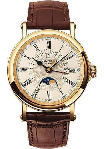 Patek Philippe 38mm Perpetual Calendar Moonphase Grand Complication Watch C Dial 5159J