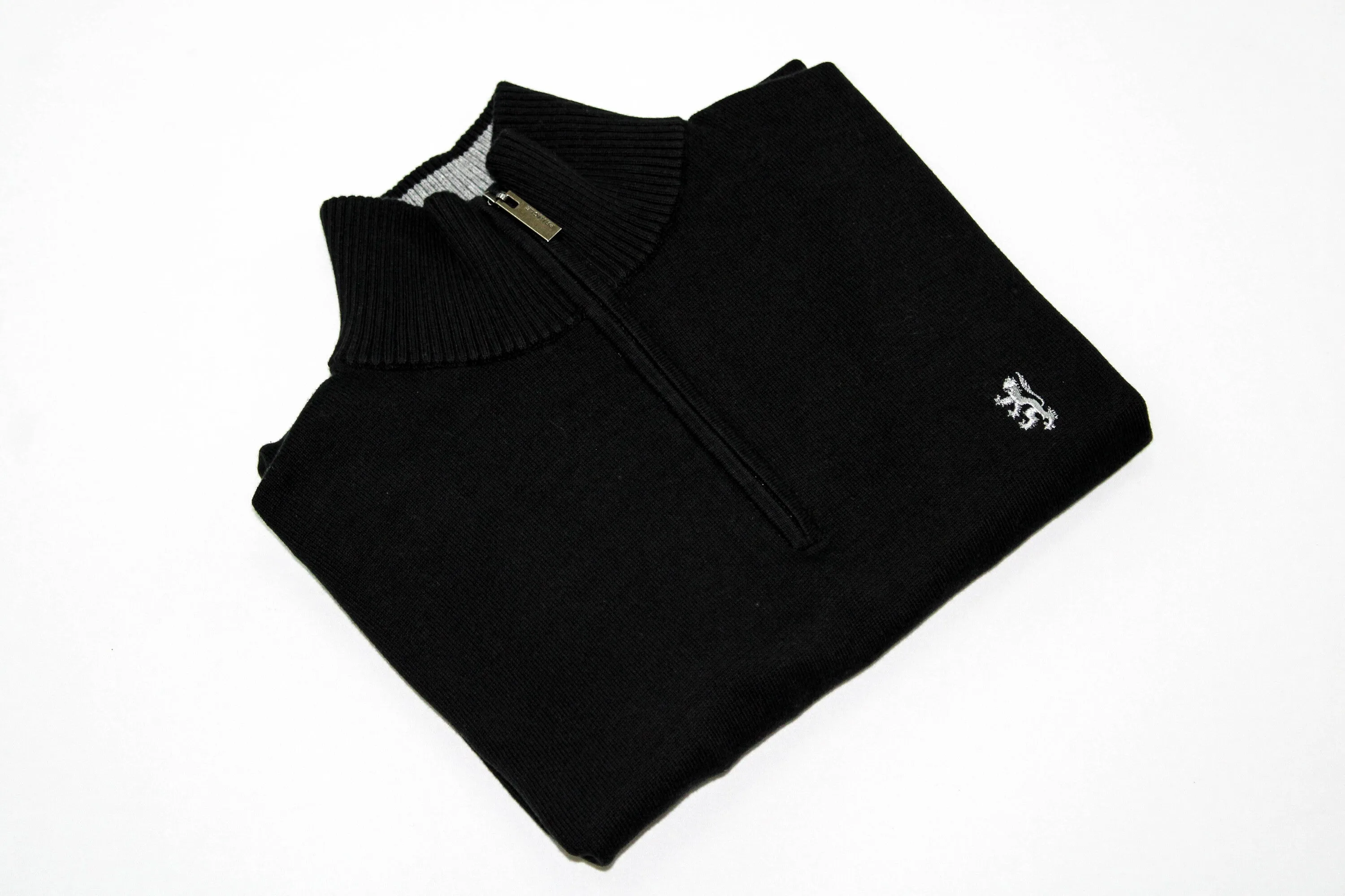 Pringle 1/4 zip Black Merino Knitwear