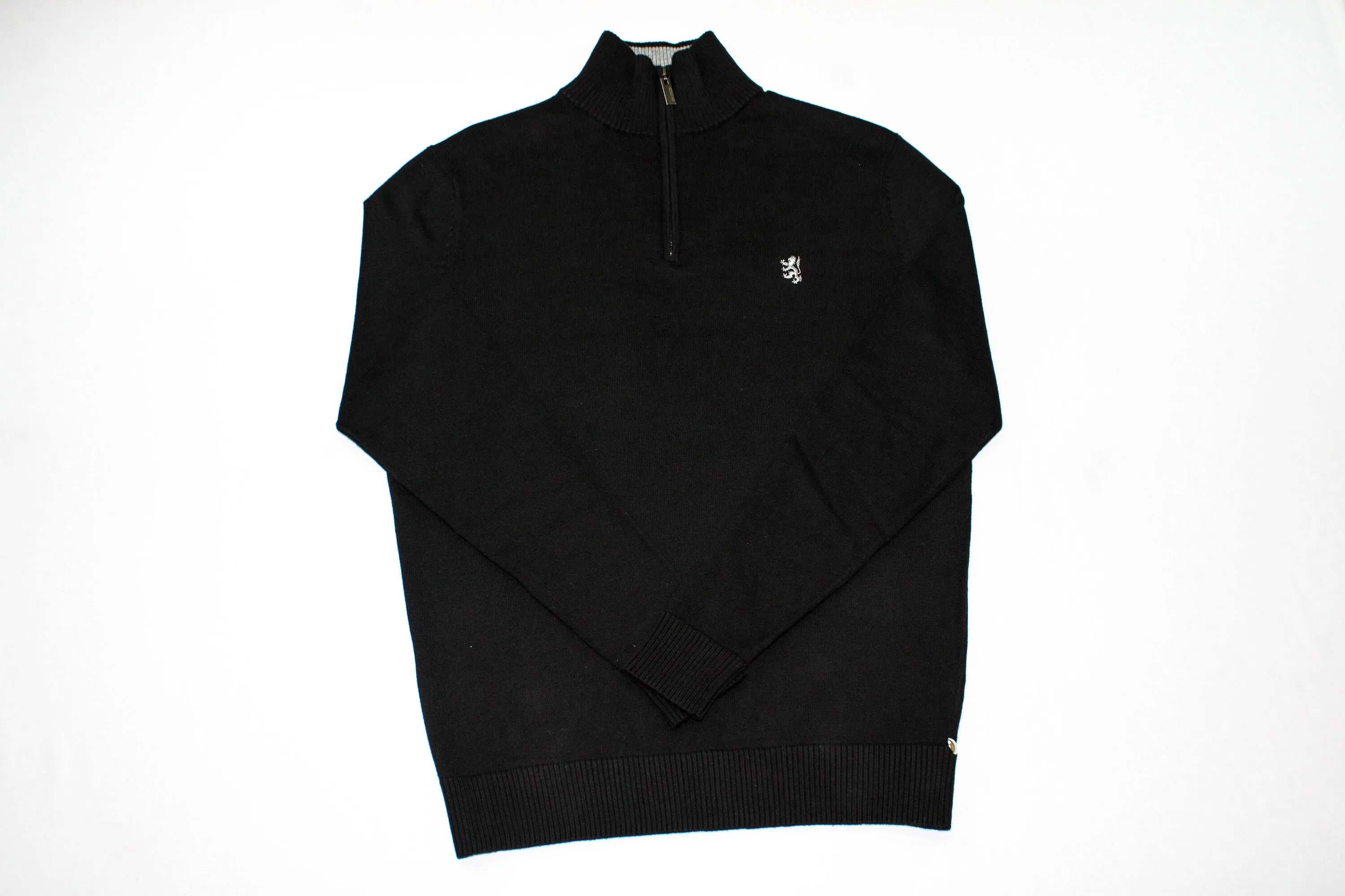 Pringle 1/4 zip Black Merino Knitwear