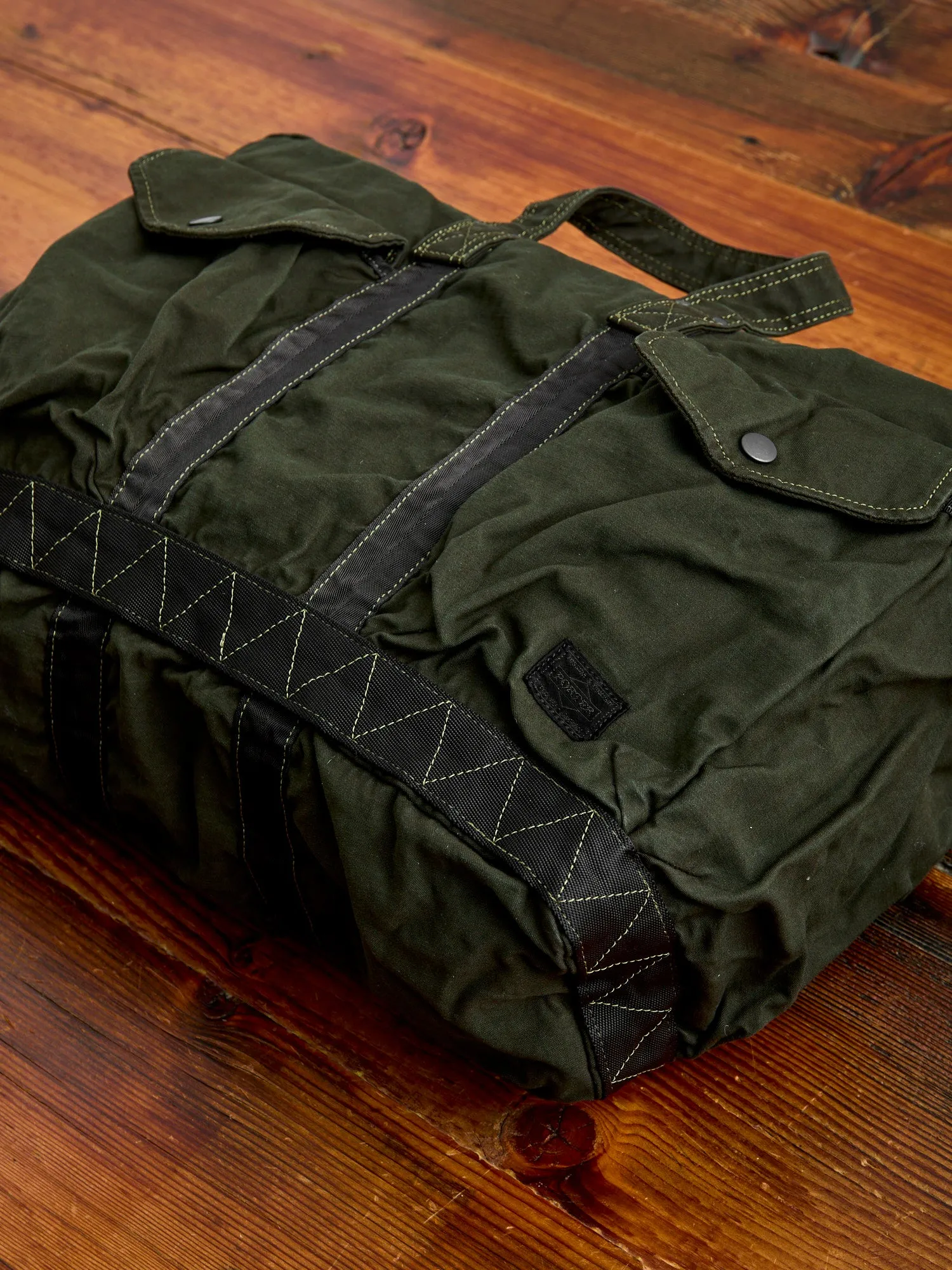 "Crag" 2-Way Boston Bag (S) in Khaki