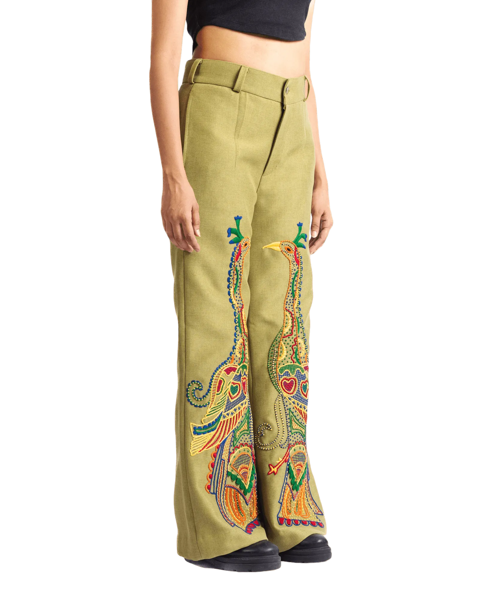 "PEACOCK SYMPHONY" TROUSERS