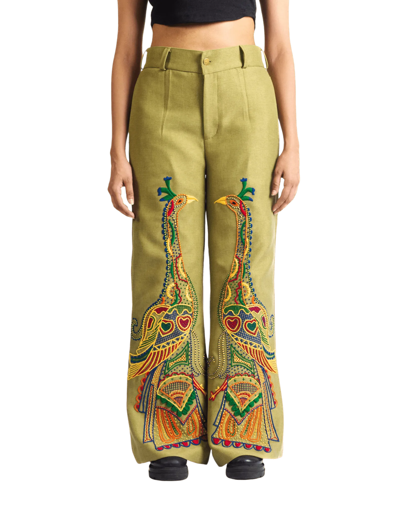 "PEACOCK SYMPHONY" TROUSERS