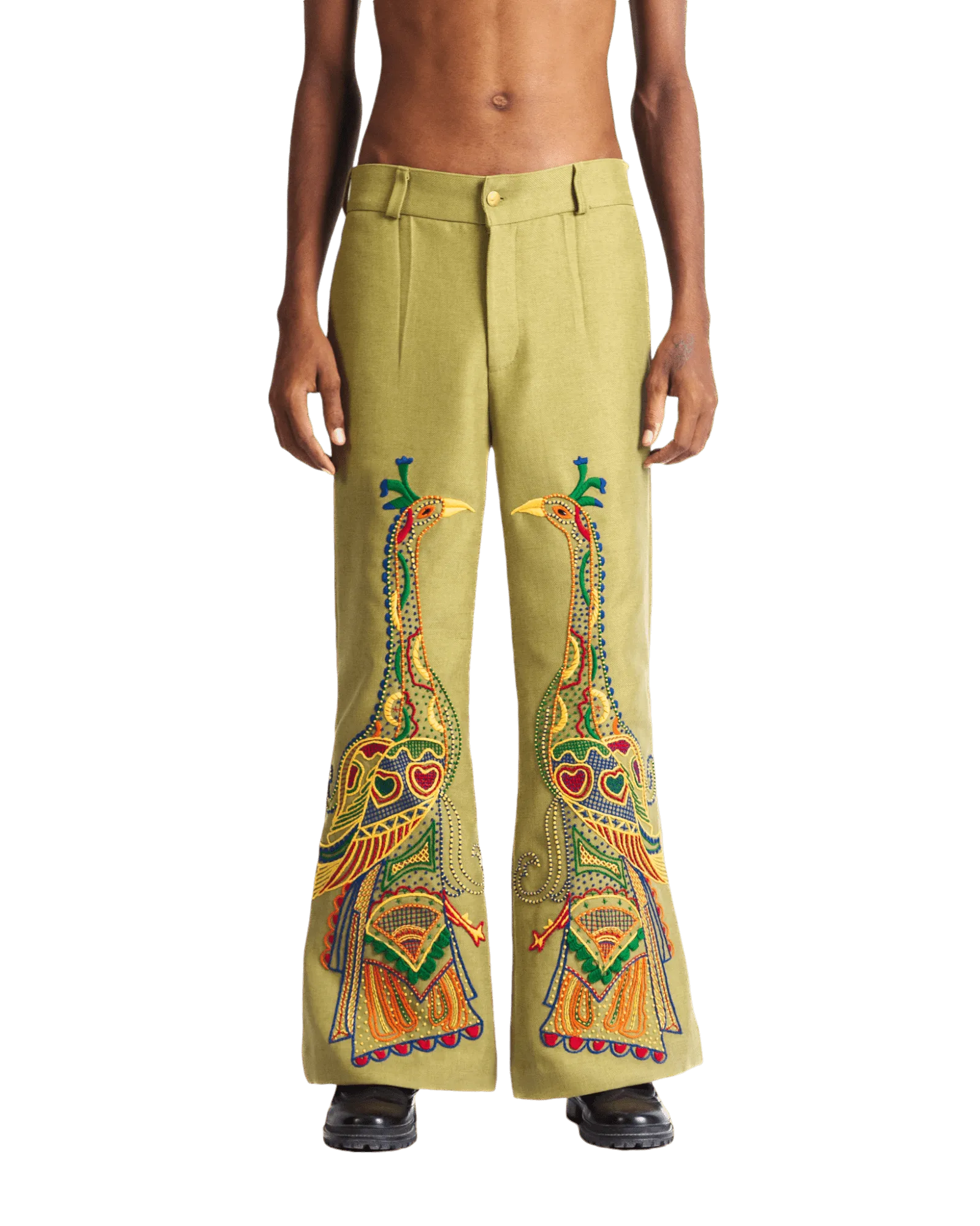 "PEACOCK SYMPHONY" TROUSERS