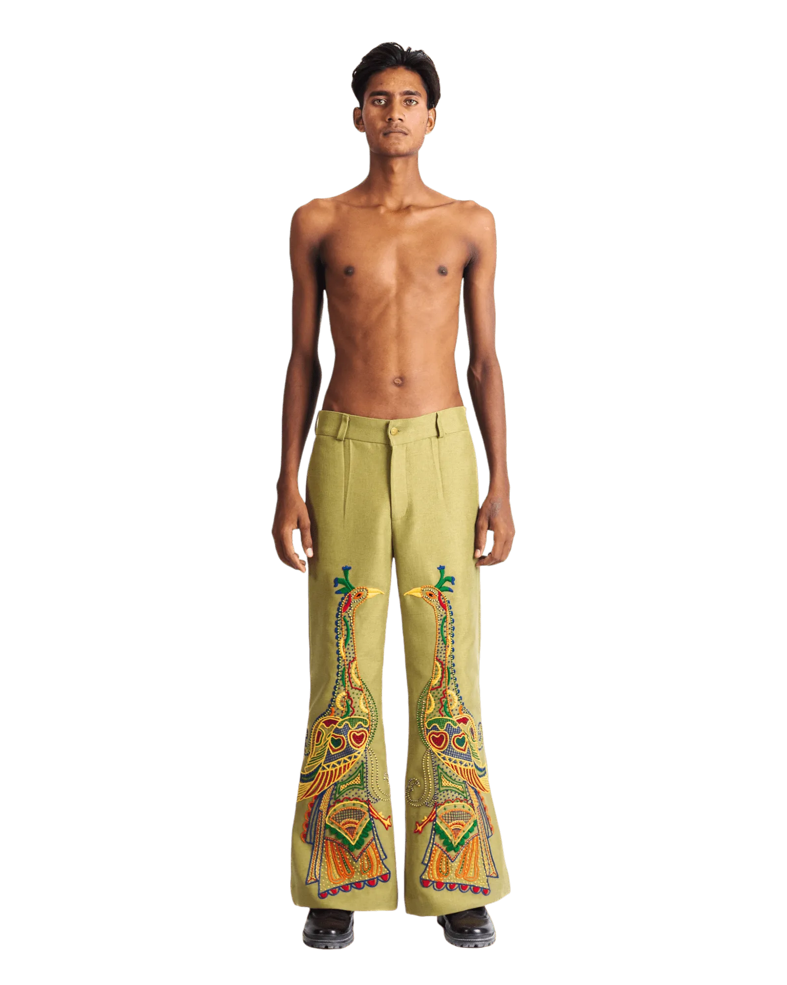 "PEACOCK SYMPHONY" TROUSERS