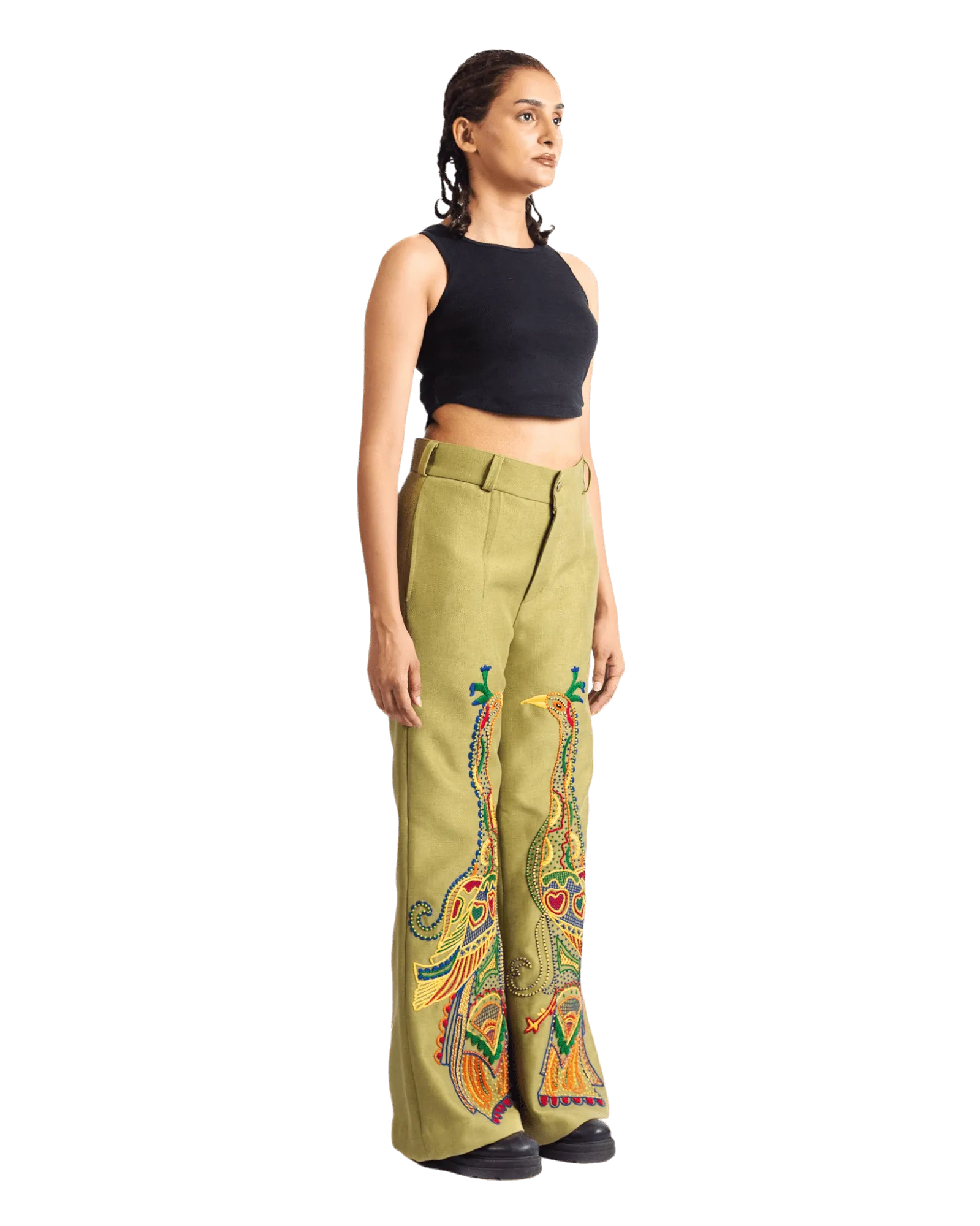 "PEACOCK SYMPHONY" TROUSERS