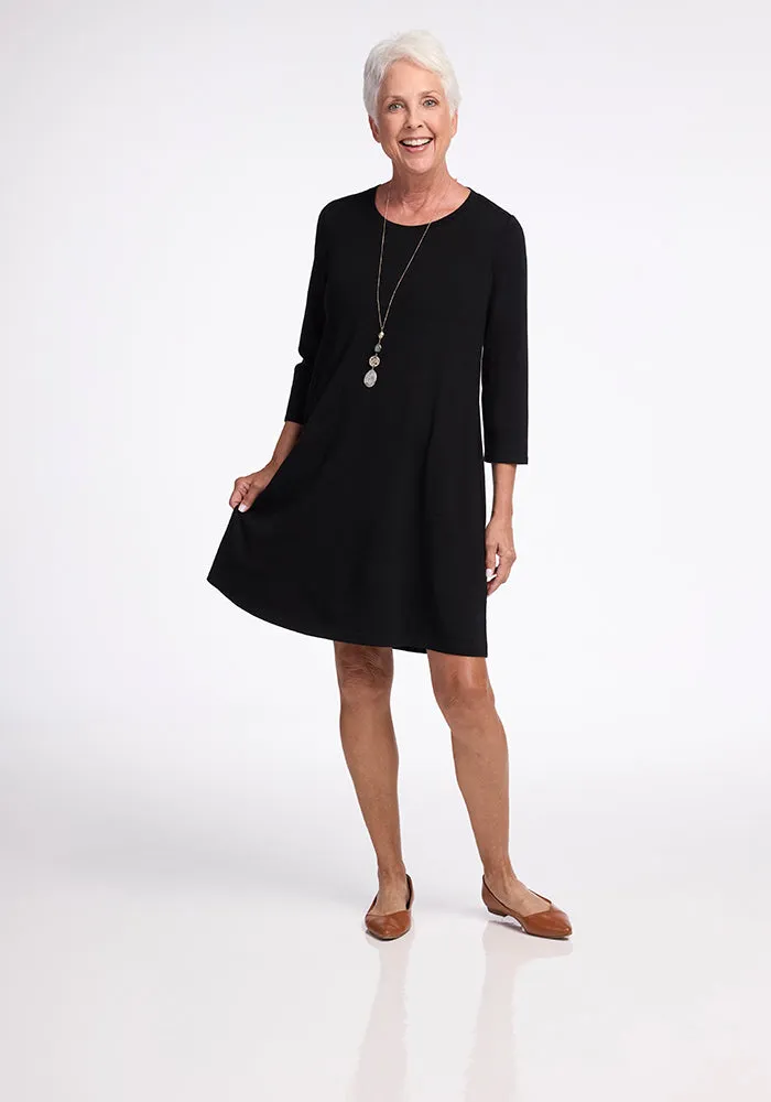 Rissa A Line Dress - Black