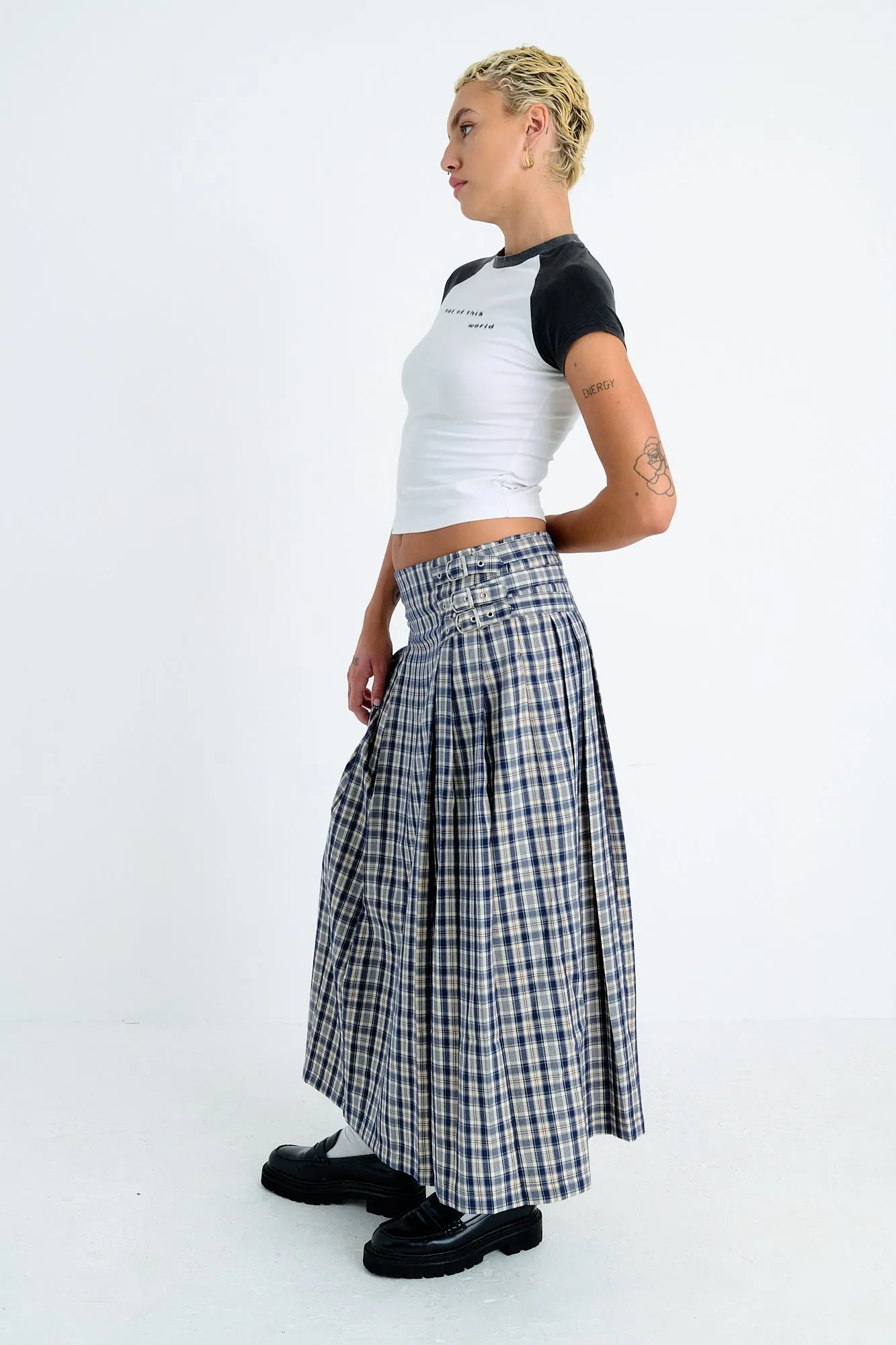 Roary Check Maxi Skirt