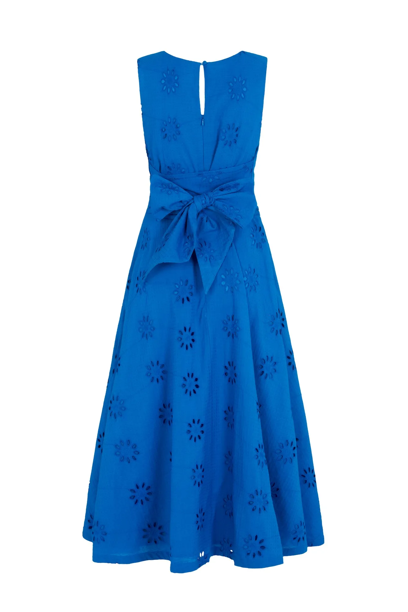 Roberta Floral Broderie Brilliant Blue Dress