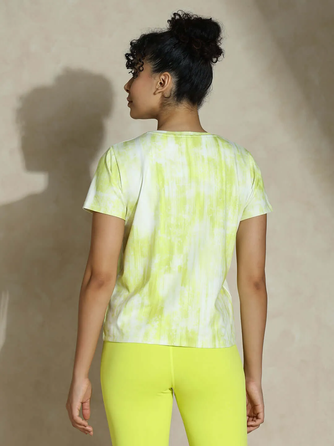 Shibori Wicking Tee Lemon Grunge