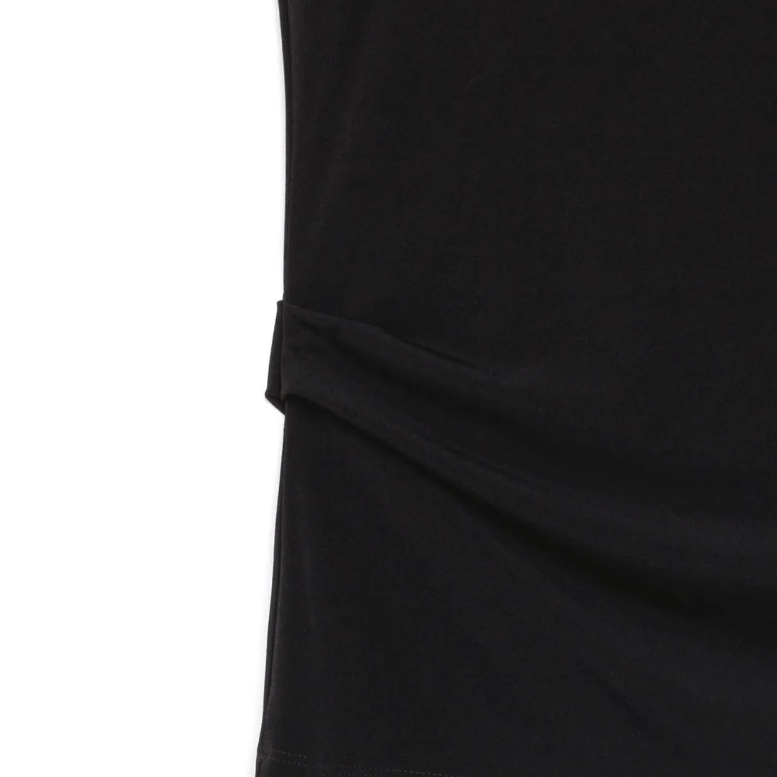 Side Ruched Cap Sleeve Top - Black - Final Sale!