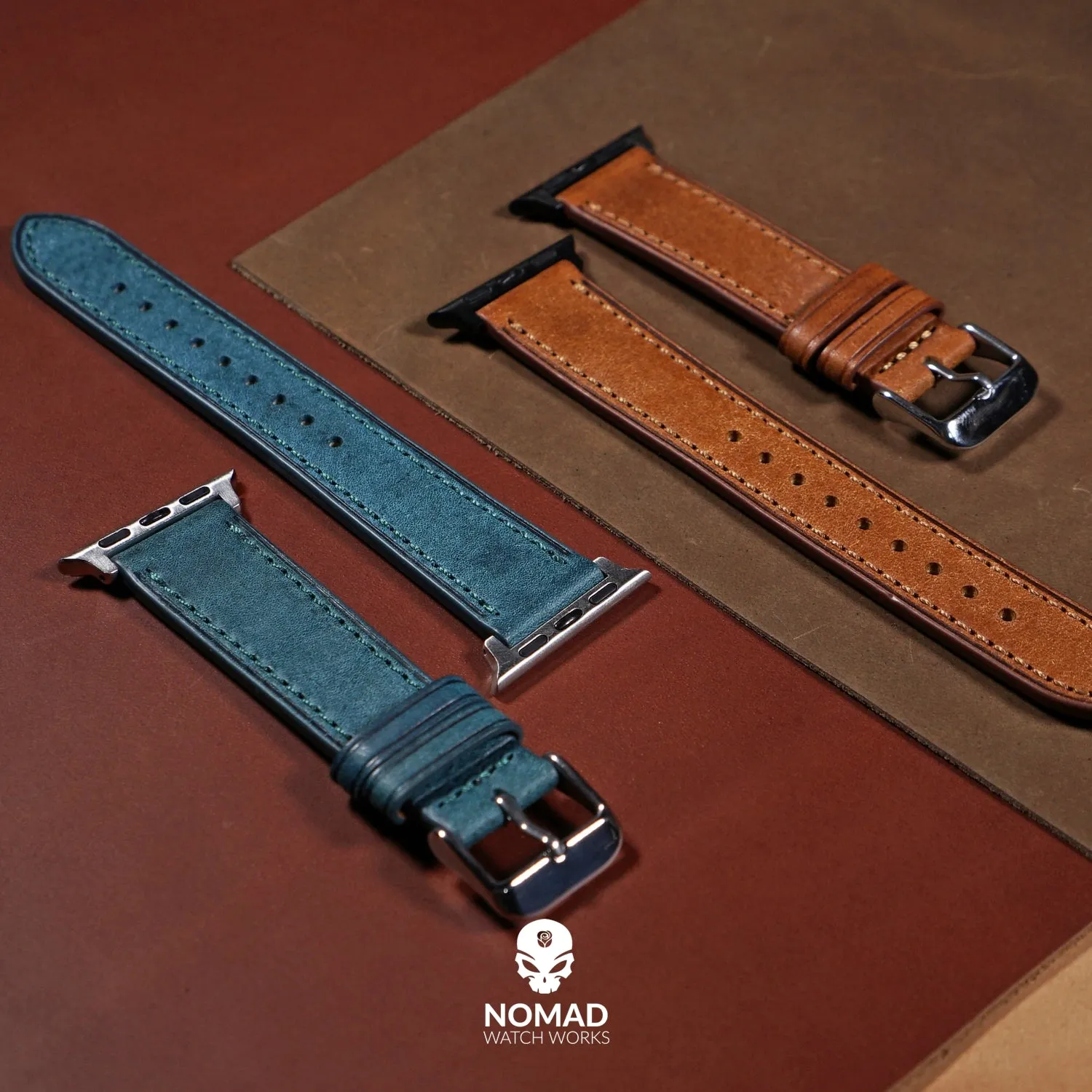 Signature Pueblo Leather Strap in Cognac (Apple Watch)