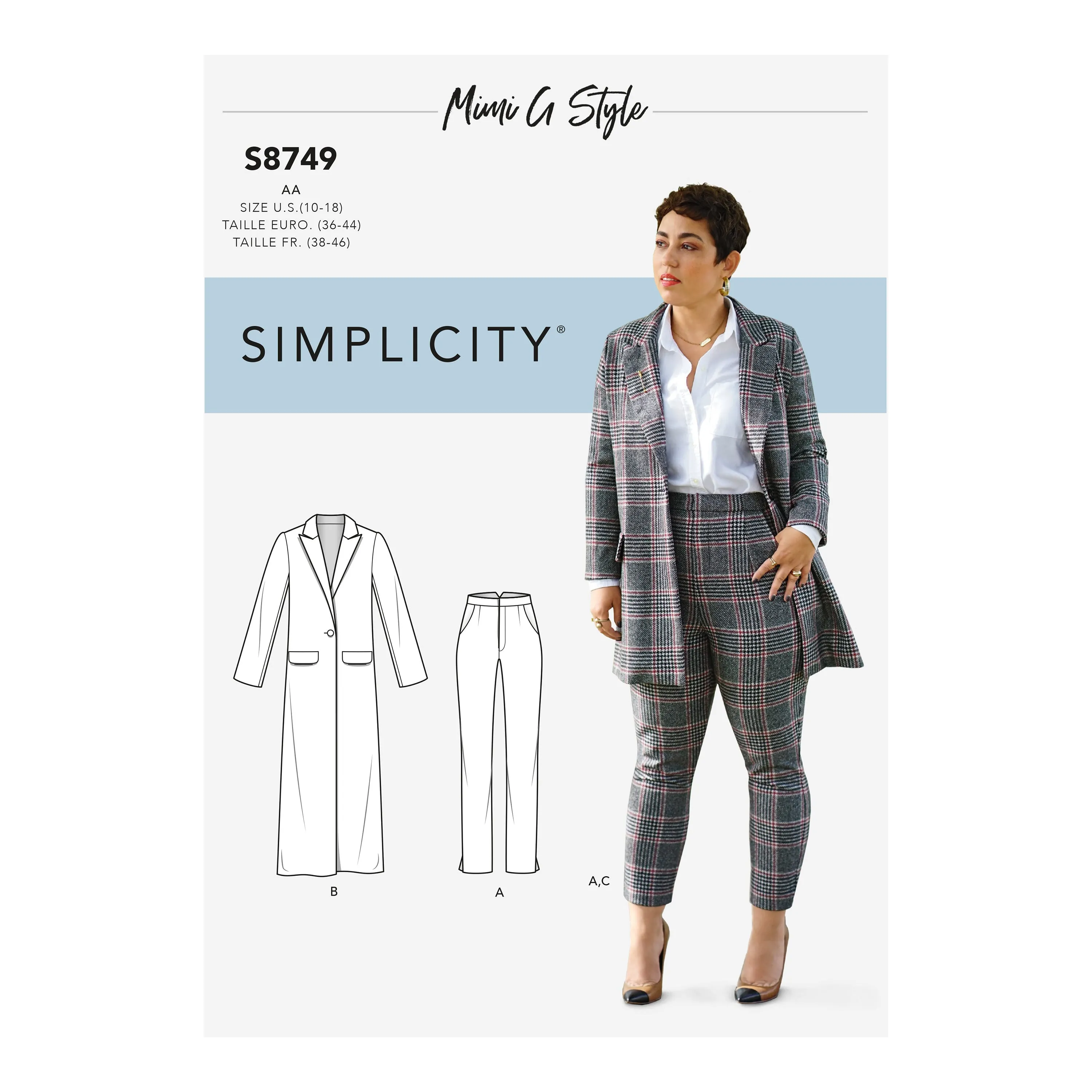 Simplicity PDF Pattern 8749 Women's / Plus Size Mimi G Style Coat and Pant