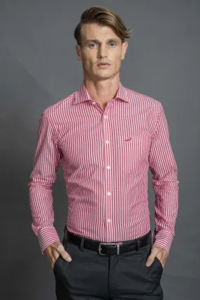 Slim Fit Long sleeves-Formal Shirts-Scarlet