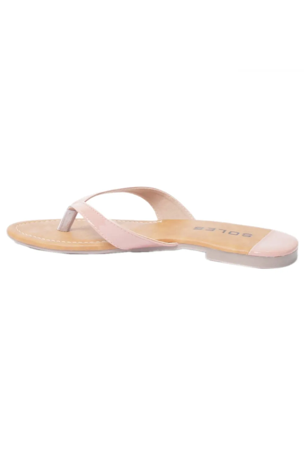 SOLES Pretty Pink Flat Sandals Open Toe