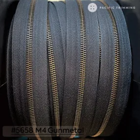 *Stock Clearance Sale* riri Zipper Continuous Chain M4 #5658 Tape with Gunmetal Teeth