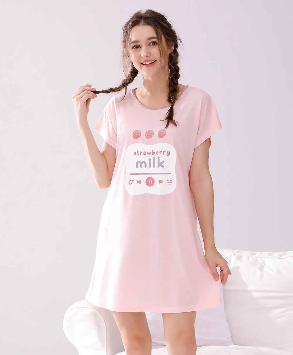 Strawberry Milk Sleep Dress