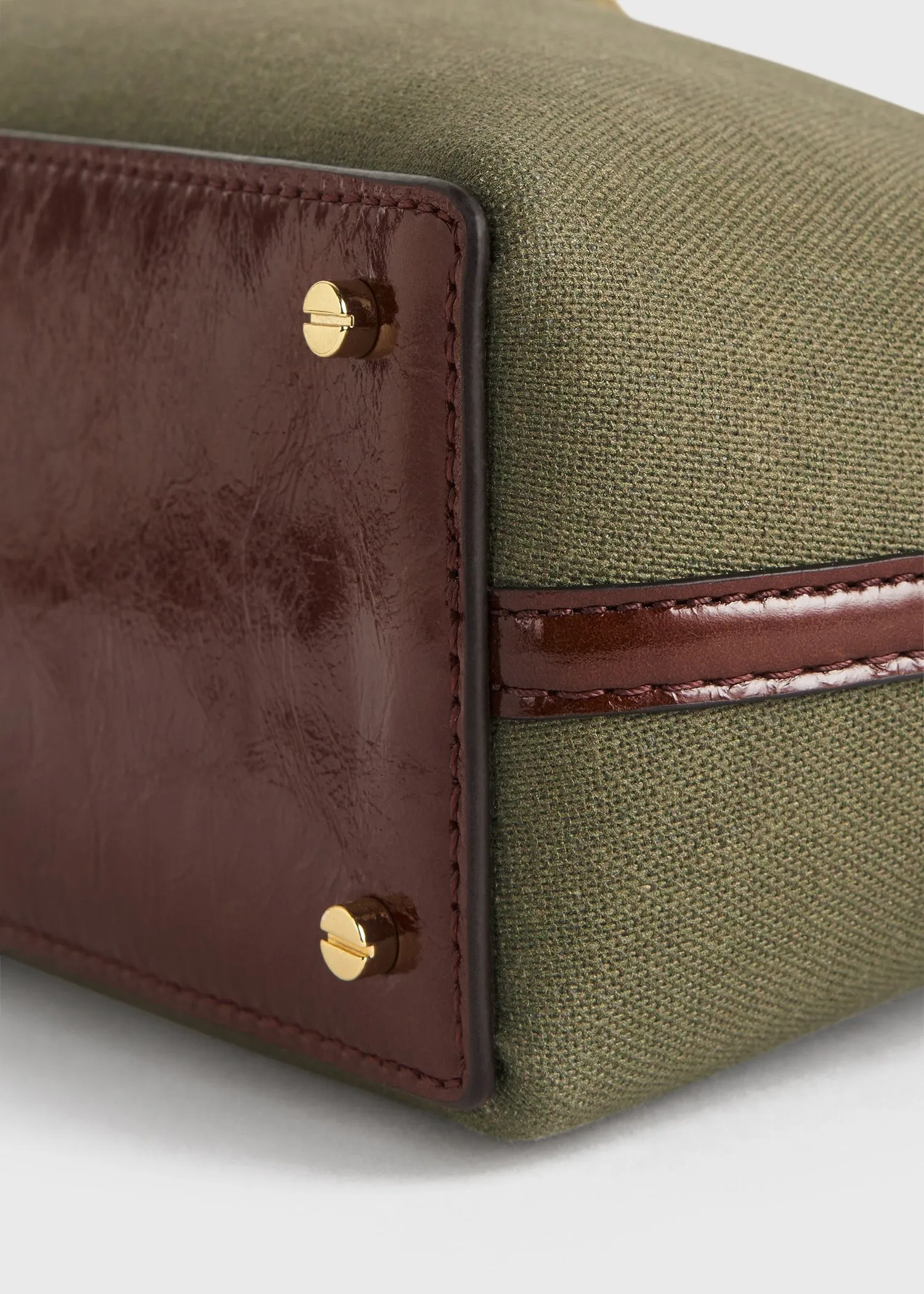 T-Lock canvas clutch khaki green