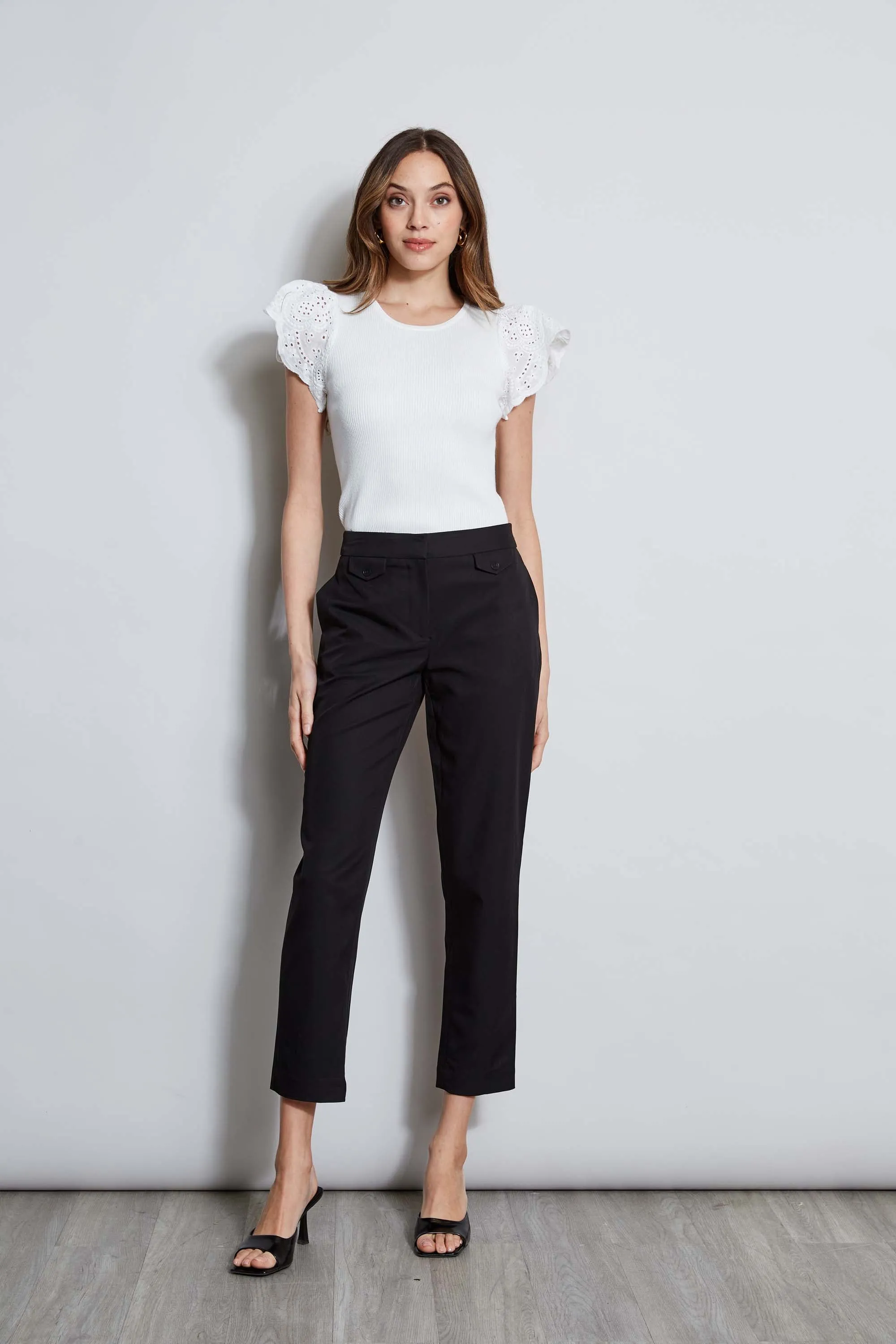 T-Tahari Slim Button Pant